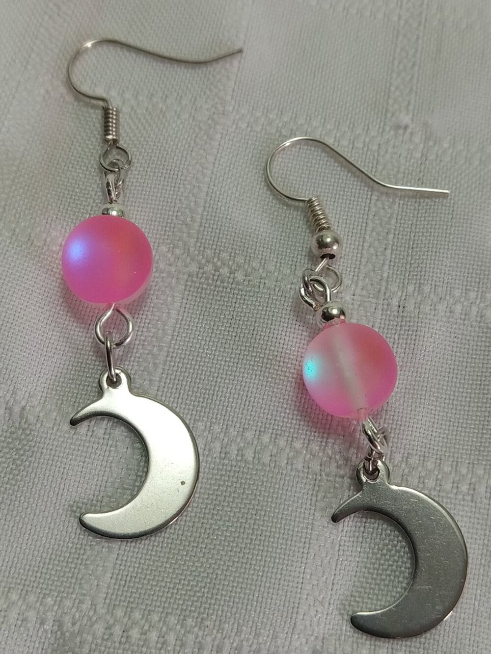 Handmade earrings with moon charms